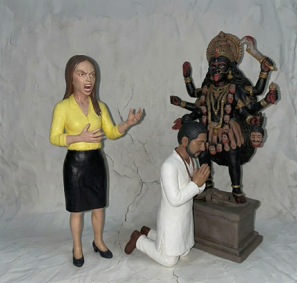 Red backdrop promo portrait