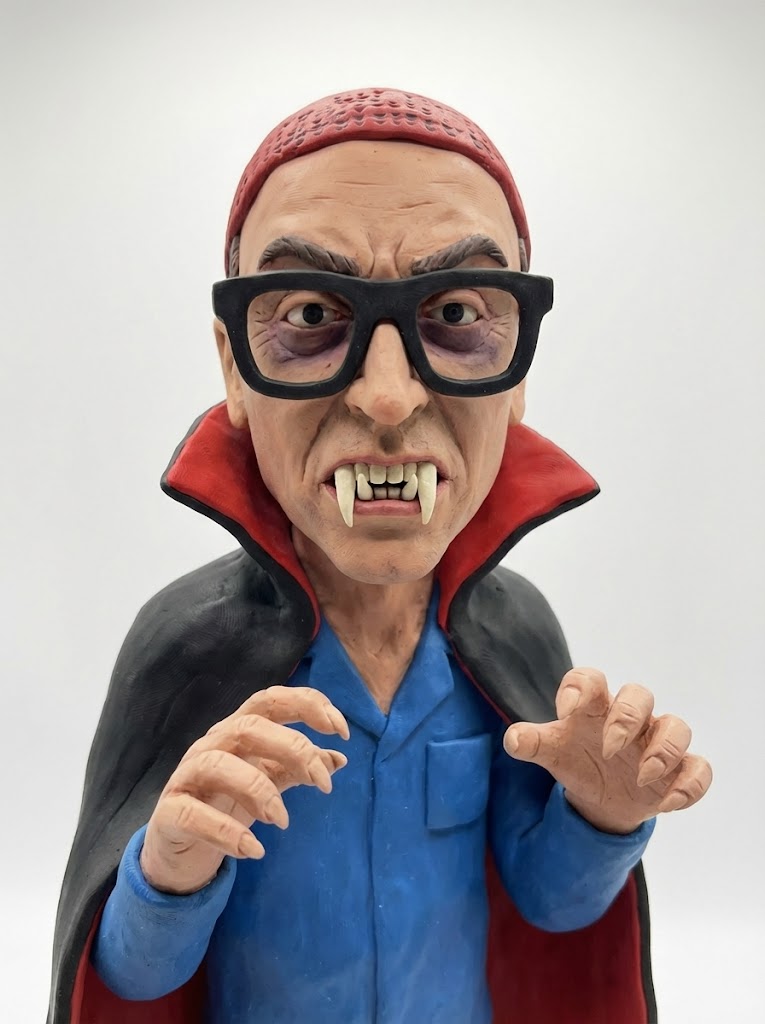 Red backdrop promo portrait