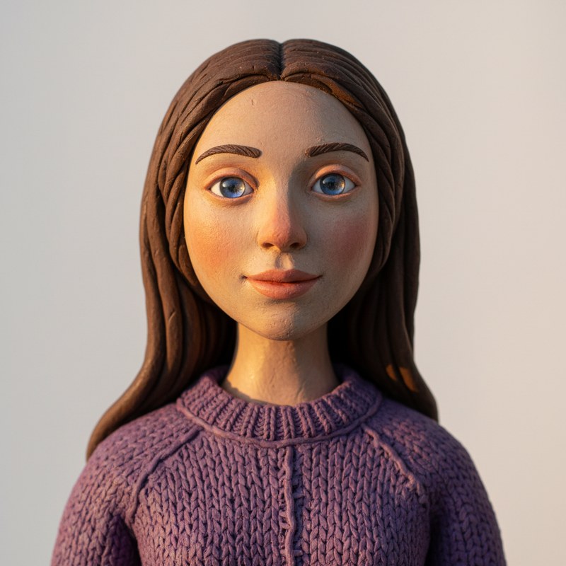 Ivy — clay portrait