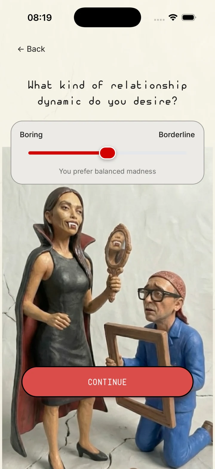 UNHINGED relationship dynamic slider
